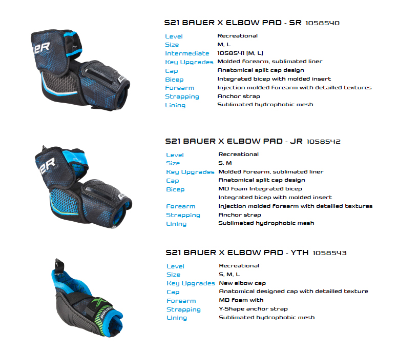 BAUER X ELBOW PAD INTERMEDIATE