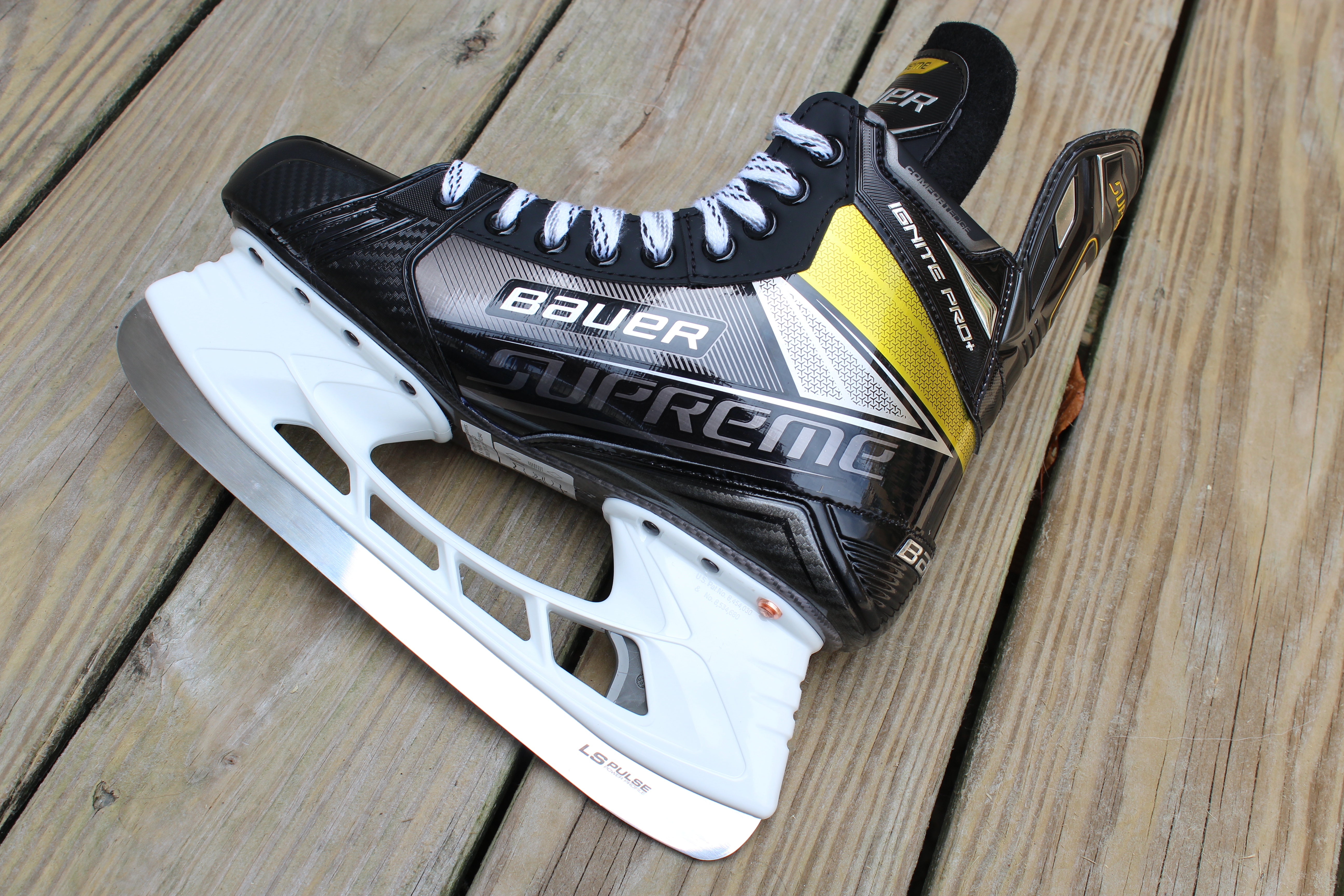 Bauer S20 Supreme Ignite Pro + 2020 SMU Senior Ice Hockey Skates