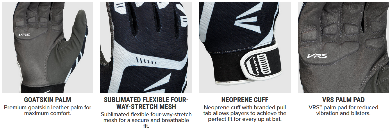 Easton Gametime VRS Senior Baseball Batting Gloves -Ball Sports Equipment Discount Store moved 32126f68849bc382a5ff613d4aa5c8a5