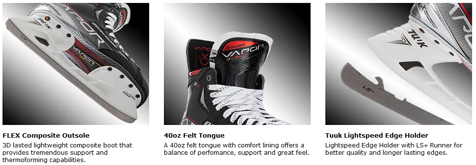 Bauer S21 Vapor 3X Intermediate Ice Hockey Skates -Ball Sports Equipment Discount Store moved b6dd7a97add0e7b2342161ee704f6c75