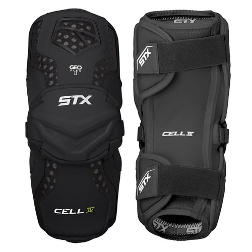 STX Cell IV Men's Lacrosse Arm Guards Black