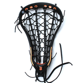 Brine Mantra IV Women's Strung Lacrosse Head - Black/Orange