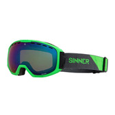 Sinner Mohawk 180 Mirror Lens Ski and Snowboard Goggles - Neon / Green