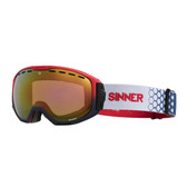 Sinner Mohawk 180 Mirror Lens Ski and Snowboard Goggles - Red / Blue