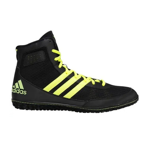 adidas Men's Mat Wizard Hype Wrestling Shoes (5.5, Black/Gold