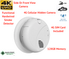 4G LTE Cellular Hidden Camera Working Smoke Detector
