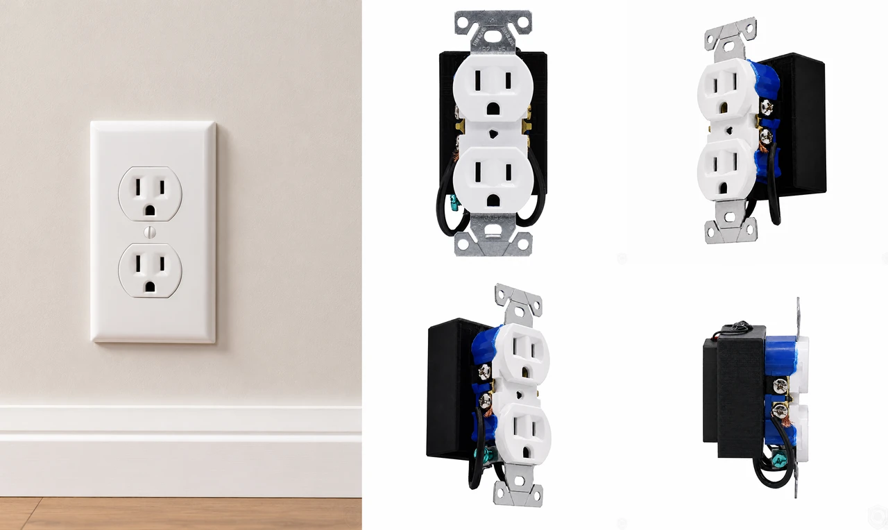 4K HD Wireless Camera in Receptacle Functional Outlet
