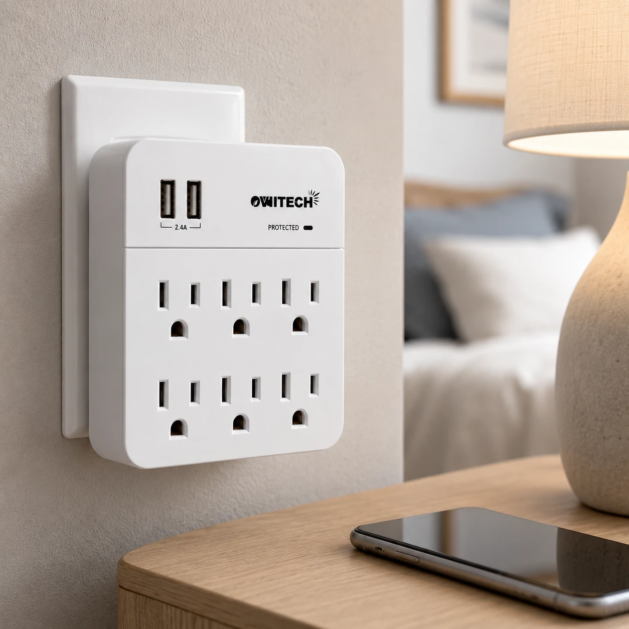 4K WIFI Wireless Hidden Spy Nanny Camera in Functional Wall Plug Outlet 