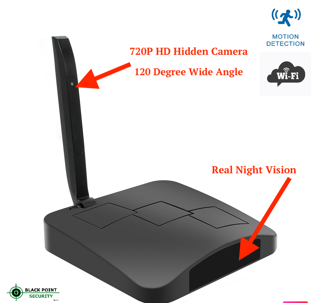 Hidden Spy Wireless Nanny HD Night Vision Camera with Audio Wifi Router
