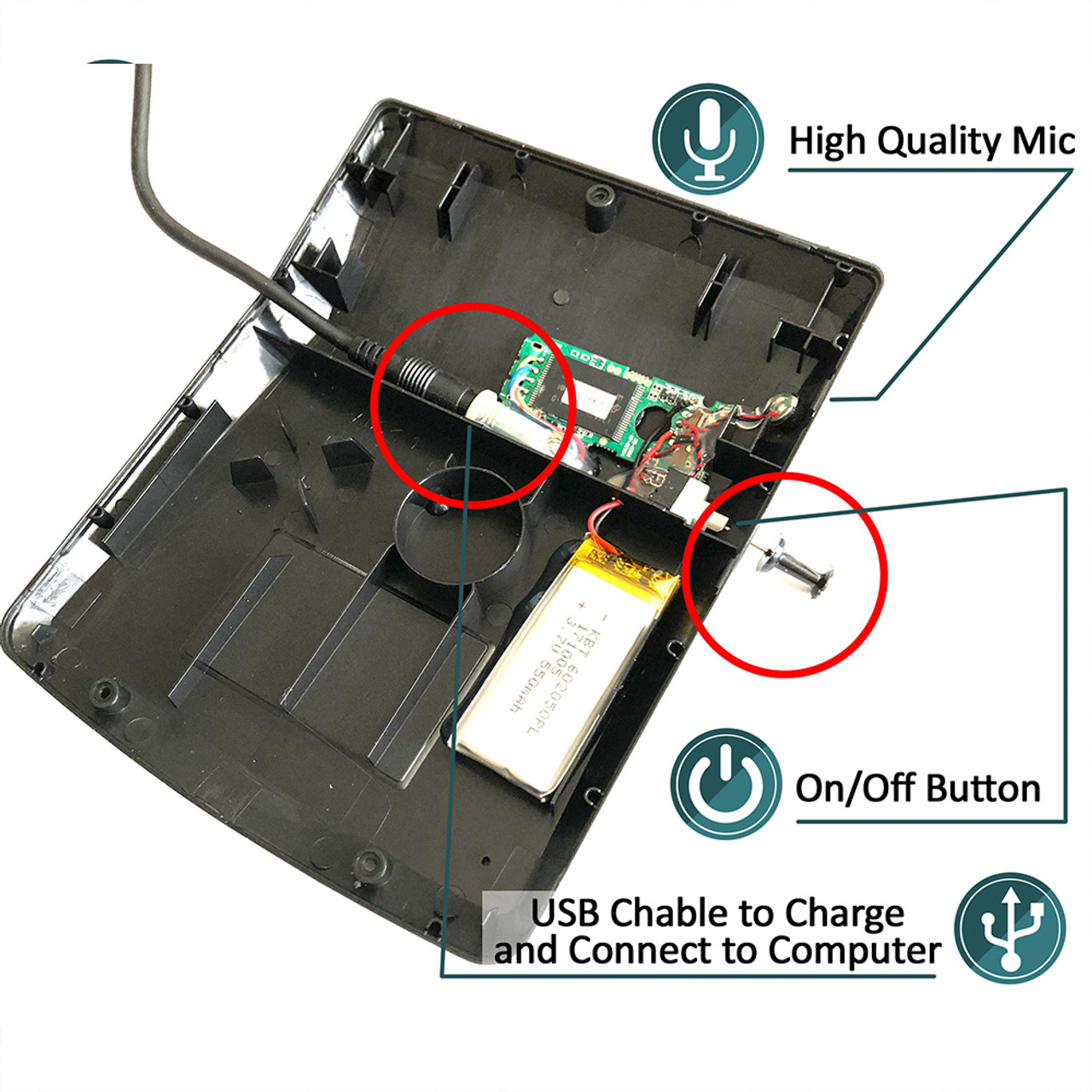 Calculator Hidden USB Audio Voice Activated Recorder