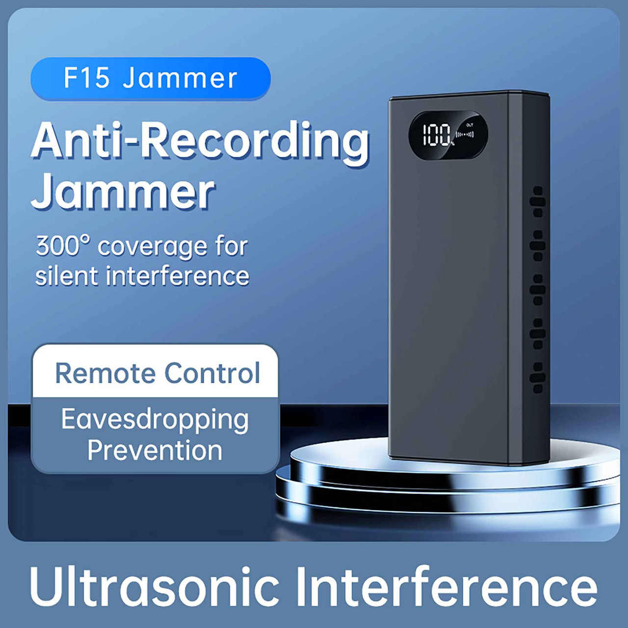 Ultrasonic Jammer Audio Camera Recording Blocker Power Bank