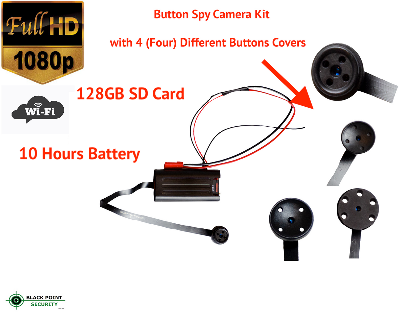 Shirt Button Spy Camera WIFI Streaming with Audio