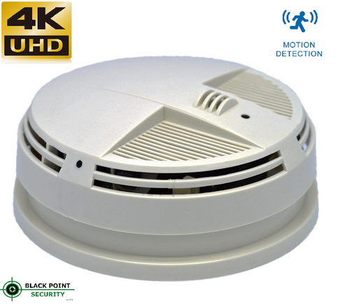 New 4K Resolution Night Vision Hidden Spy Camera Wired Side View Smoke Detector