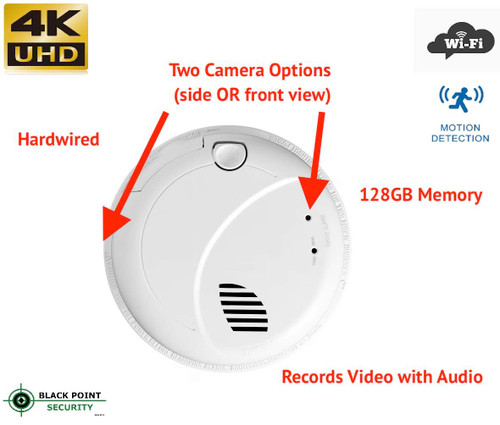 Wireless Spy 4K Camera WIFI in Smoke Detector with Audio