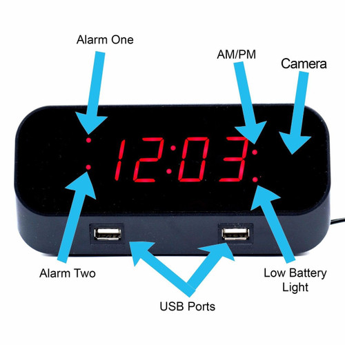 Spy 4K Camera with WIFI in Alarm Clock 