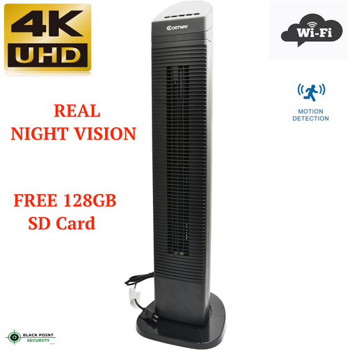 Night Vision WiFi Wireless Hidden Spy Security Nanny 4K Camera in Fan 