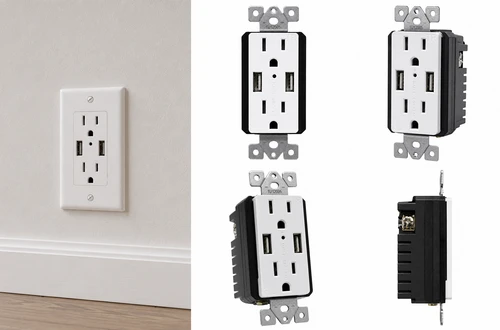 4K HD Wall AC WiFi Decora Functional Electrical USB Outlet Hidden Nanny Camera