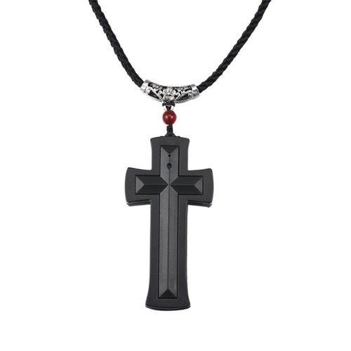 Black Cross Necklace Hidden Spy Camera with DVR