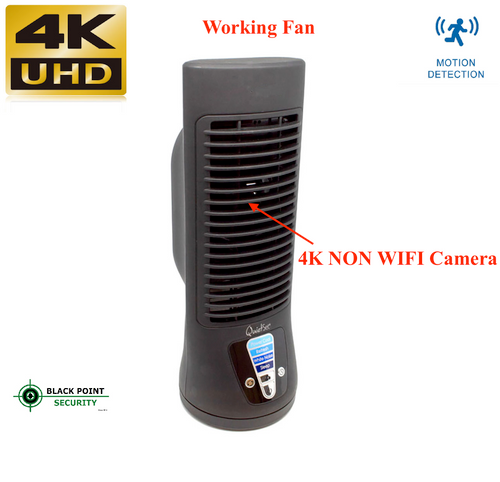 Night Vision Hidden 4K Camera Fan NON Wifi DVR