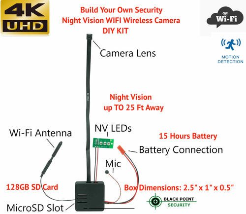 DIY 4K Wi-Fi Custom  Camera Kit Night Vision