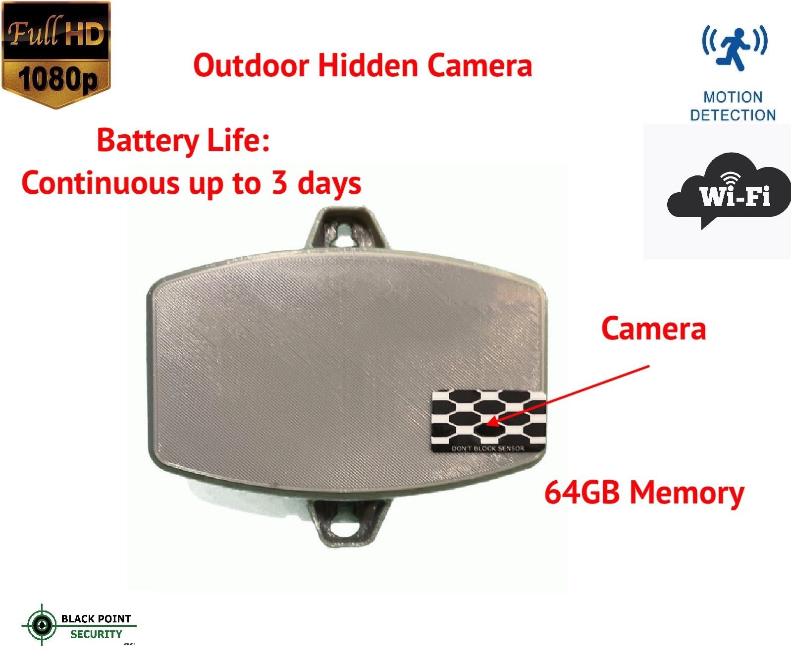 Landscape Stone Outdoor Hidden Wireless 4K Camera