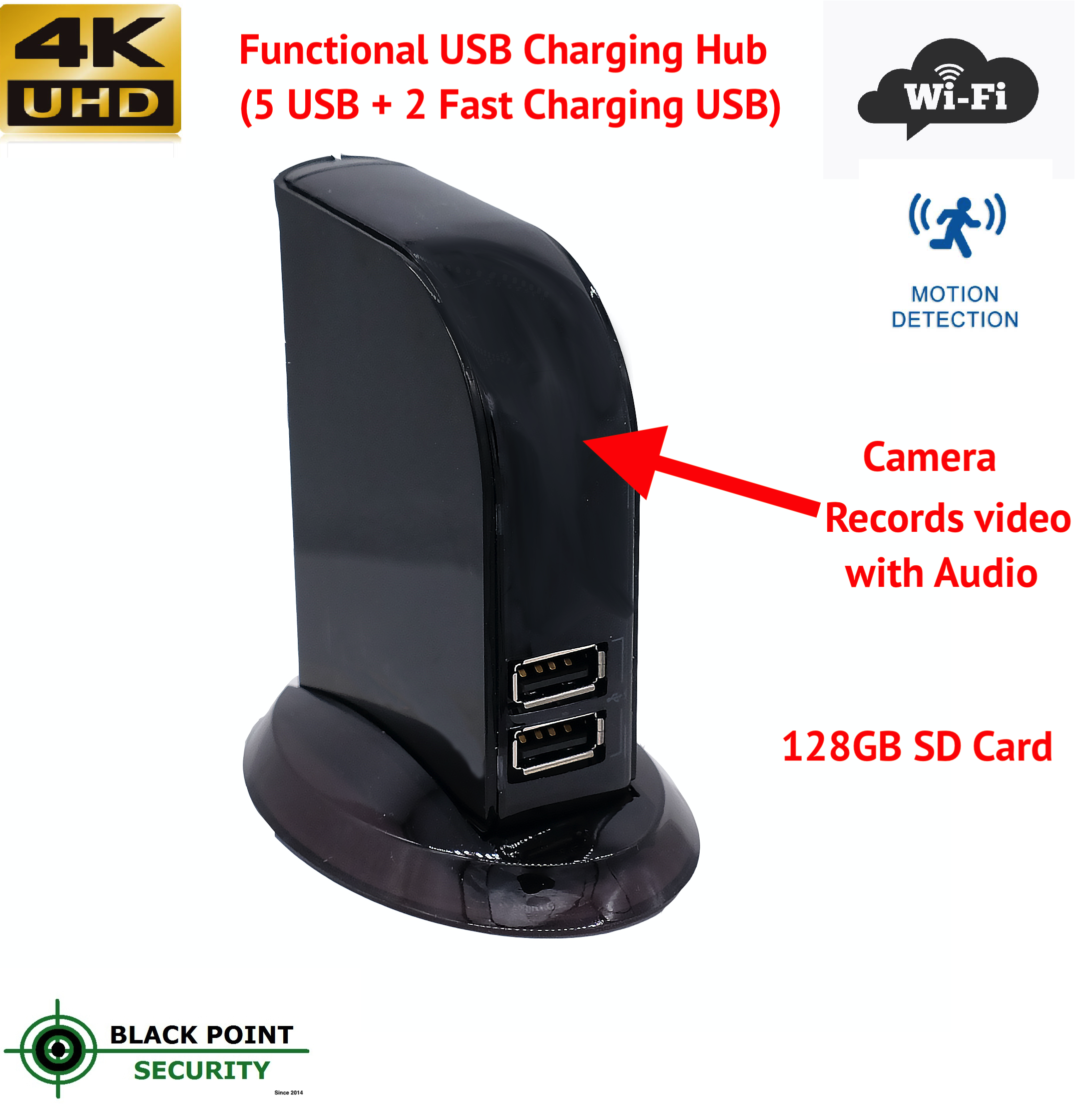 usb charger camera wifi with audio