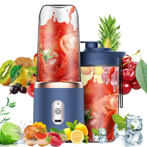 Aiteng Personal Blender for Smoothies Juice Portable Rechargeable Mini Bullet Blenders Cup, Blue