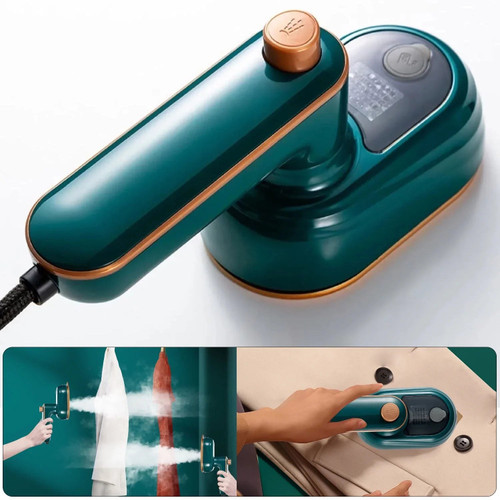 ARCTICICE Portable Garment Steamer with Wet Dry Ironing 180?? Rotable Handle 970W Steamer for Clothes, Green