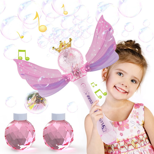JUGAAD LIFE Princess Bubble Wands Toys for Girls 3 6 Years Old, Automatic Bubble Machine Makers, with LED Light & Music, Outdoor Party Birthday Gift Toys for Toddlers Kids JUGAAD LIFE Princess Bubble Wands Toys for Girls 3 6 Years Old, Automatic Bubble Machine Makers, with LED Light & Music, Outdoor Party Birthday Gift Toys for Toddlers Kids
