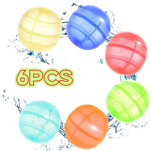 6 PCS Water Balloons, with Mesh Bag, Water Balloons for Kids, Self-Sealing Water Bomb for Kids Adults Outdoor Activities Water Games Toy Summer Fun Party Supplies