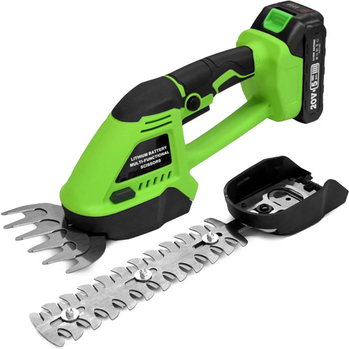SOYUS Cordless Grass Shear, 2-in-1 Handheld Hedge Trimmer, 21V Electric Grass Trimmer with Battery and Charger