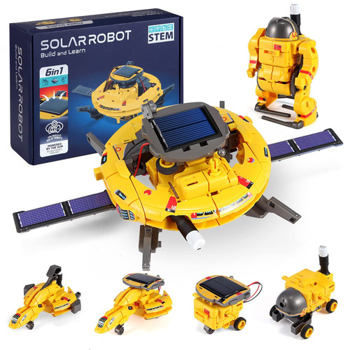 JUGAAD LIFE STEM Toys 6-in-1 Space Power Robots Toys Set, DIY Building Science Educational Robotics Kit for Age 8-12 Boys Girls Kids, Birthday Christmas Gift for 8 9 10 11 Years Old