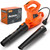 MAXLANDER Leaf Blower Corded, 7-AMP 350CFM/155MPH Electric Leaf Blower, Lightweight Handheld Small Leaf Blowers for Lawn Care