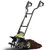 SOYUS 14 Inch Electric Tiller Cultivator 12 Amp Corded Tiller for Gardening, Garden Tiller with Folding Handle, 4 Steel Tines Wheeled Rototiller for Lawn Yard Soil Tilling