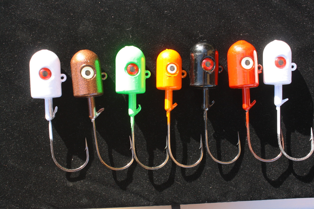 Bullet Jig Head 3oz 6oz 8oz 10oz Combo Glow in The Dark Hook Size 9/0 10/0  4 Pieces