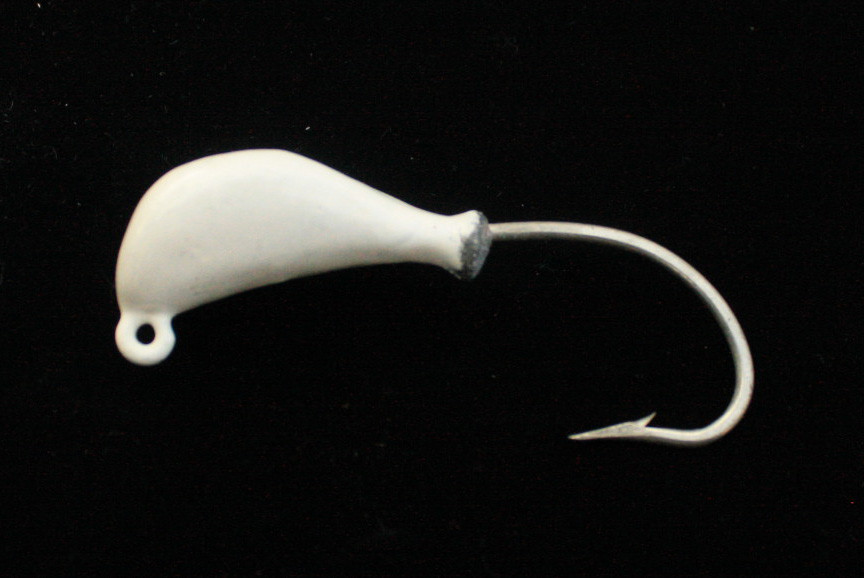 30-Pack Fish WOW! 1.5oz Shad Jig Heads - Unpainted 5/0 Hook Bullet Jigs For Soft Baits