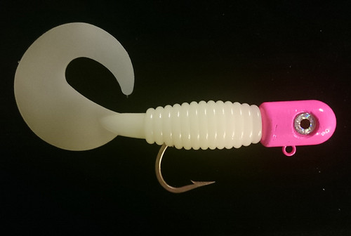 1.75 Pink Champagne Curly Tail Grub