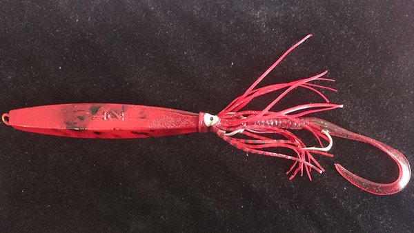 12 oz octosquid lingcod jig in Ventura Red
