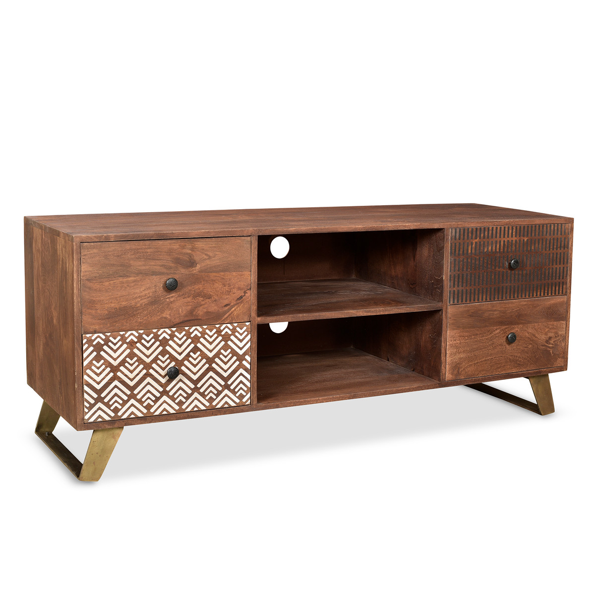 Timbergirl Olga Retro TV Console with Drawers