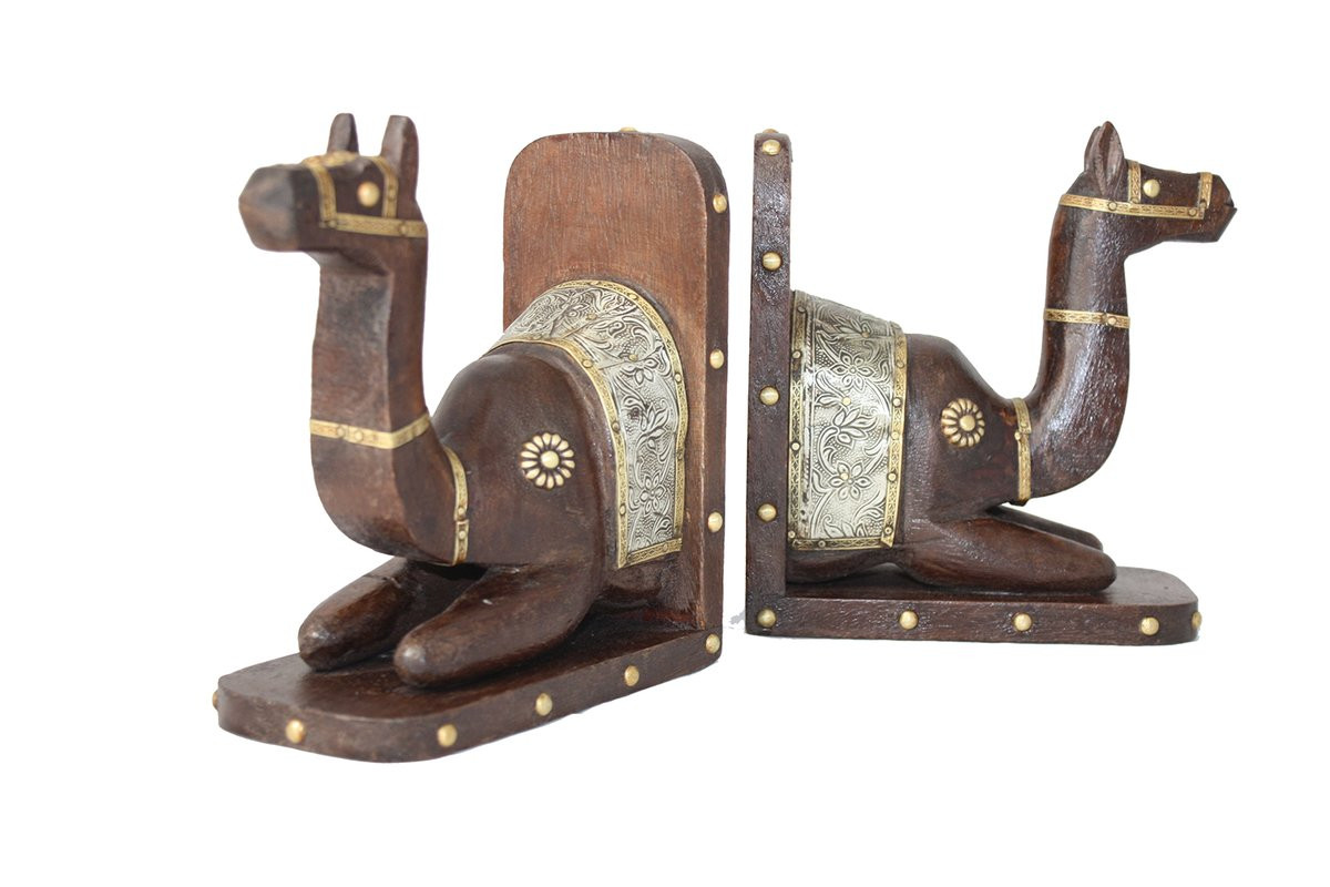 Handcrafted Camel Bookend PAIR