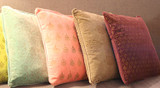 Velvet Cushion Cover - Light Green