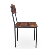 Timbergirl Solid Sheesham Wood and Metal chair - Set of 2