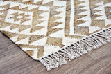 Timbergirl Kilim Beige Jute and Wool Handmade Rug