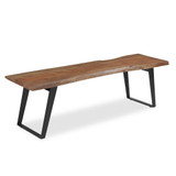 Timbergirl Acacia Live Edge Black Legs Bench