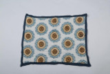 100% COTTON HAND PRINTED TEAL AND YELLOW FLORAL QUILT WITH 2 SHAMS