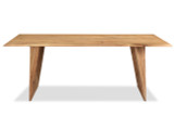 Solid Wood Angled Leg Dining Table - 80 Inch