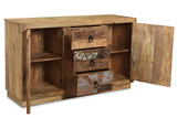 Reclaimed wood 3 drawers 2 door sideboard