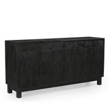 Grackle Solid Wood 4 Door Sideboard Buffet Cabinet -  Black