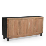 Grackle Solid Wood 4 Door Sideboard Buffet Cabinet -  Black