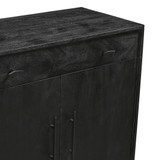 Grackle Solid Wood 4 Door Sideboard Buffet Cabinet -  Black